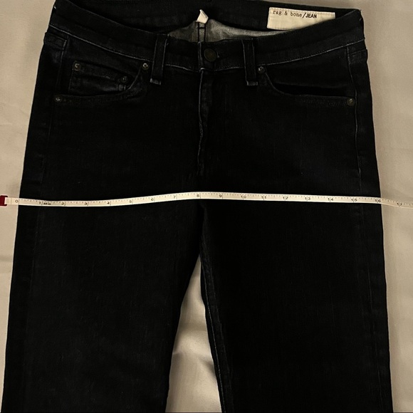 Rag & Bone Stiletto Boot Cut Dark Wash Denim Jeans Size 28 Cotton Blend - Picture 12 of 16